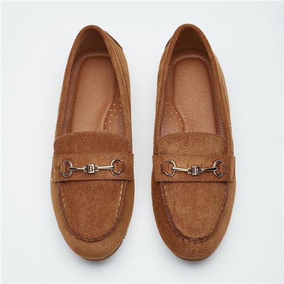 Wide Loafers Women's Dressy Slip-Ons - Comfortable Work Shoes - Picture 3 of 6